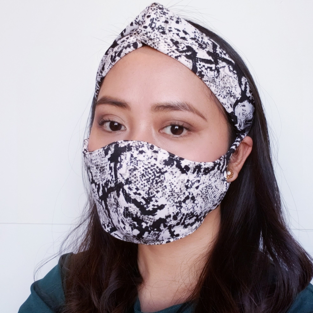 BOGO FREE Twist Knot Turban Headband Face Mask Reusable Set